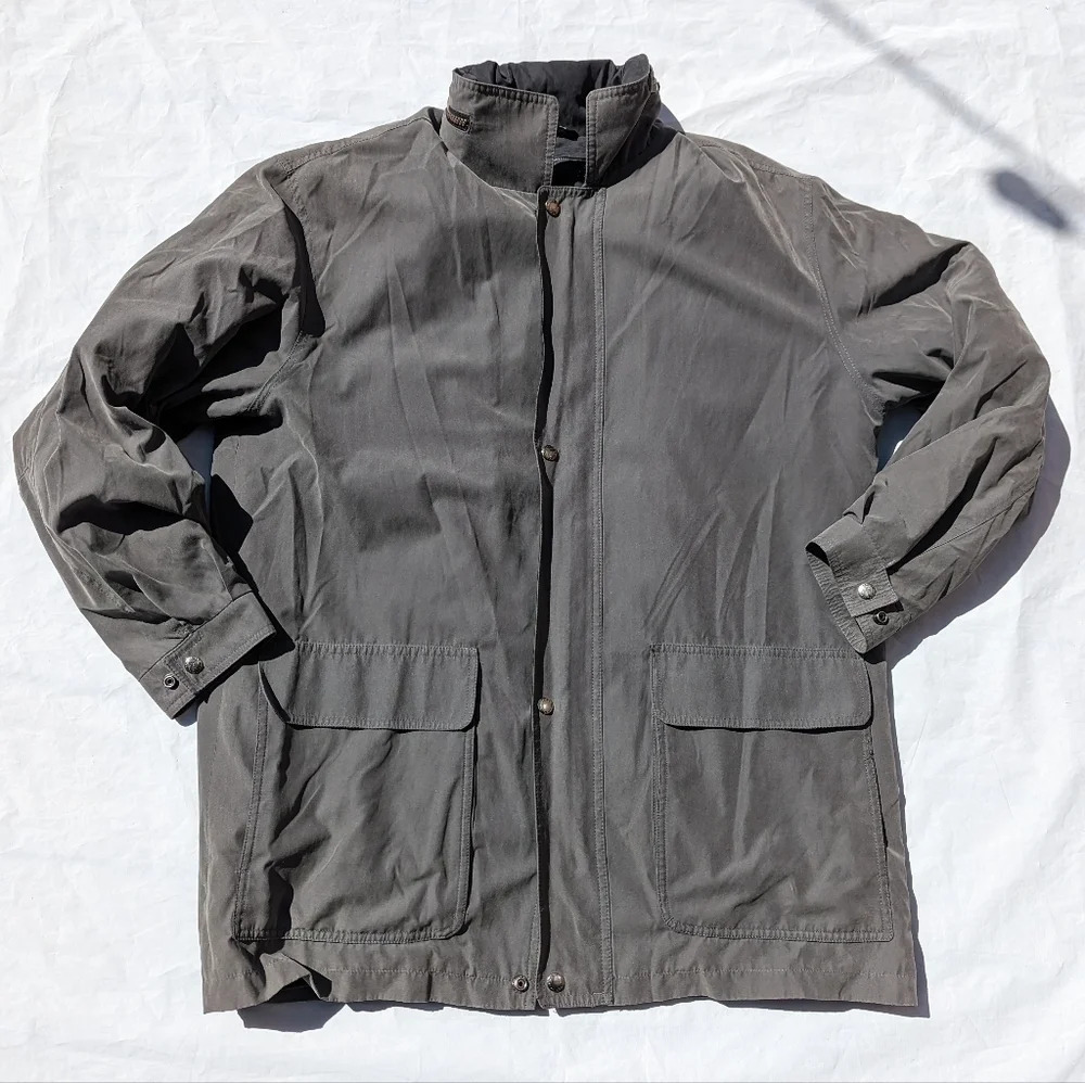 Vintage Mens Green Weatherman Jacket with Zip Out Layer - Size 40
